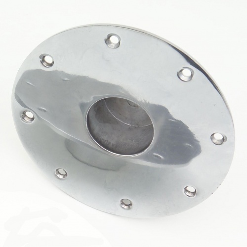 Polished Aluminium Table Leg Base Recessed